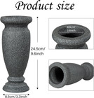2pcs Cemetery Grave Vase Resin Memorial Flower Vases Headstone Decoration Grey