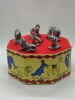Vintage Reed   Barton Silverplate Circus Animals Birthday Candleholder Set Box