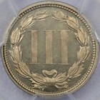 1873 Closed 3 Three Cent Nickel - Pcgs Pr 65