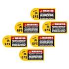  set Of 6  Warning Gps Tracking Stickers For Car  4x2 Inch  6pcs Gps Stickers