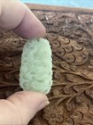 Vintage Chinese Natural Pale Green Hand-carved Dragon Pendant