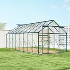 16  X 8  Polycarbonate Walk-in Garden Greenhouse Kit W  Sliding Door  Clear