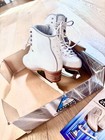 Jackson Debut Figure Skates Size Girls 5 5 R   W  Inlet Crystals  Gently Used
