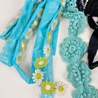 Lot Vintage Lace  Beaded Trim  Rhinestone Ribbon More