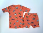Hanna Andersson Dinosaur 2 Piece Pajama Set Orange Size 6-7
