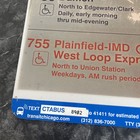 City Of Chicago Cta  Metal Sign 18x24 Bus Stop 2 Sided Damen Plainfield Express