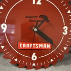 Craftsman Tools Shop Saw Blade Wall Clock Red 10 