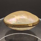 Antique Hand Made Mother Of Pearl Shell Hinged 3 l Trinket Sewing Box France  