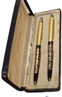 Arpege Chanel No 5  14 Kt Gold Set Pair Of Ballpoint Pens  ink Dried  Perfumed