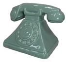 Vintage Nostalgia Teal Rotary Telephone 7 l Money Coin Piggy Bank Decor