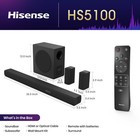 Hisense - 5 1 Channel 540w Soundbar With Wireless 6 5  Subwoofer And 2 Rear S   
