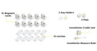 Vmaisi Adhesive Magnetic Locks For Cabinets   Drawers 10 Locks   2 Keys