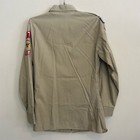 Vintage Boy Scouts Of America Men s Shirt Tan With Patches 15 - 15 5