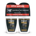 2 X Etiaxil Deodorant Men Anti-perspirant Control 48h Roll-on 50ml Exp 10 2027