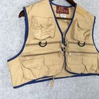 A h  Fowler Fishing Utility Short Zipper Vest Mens Small - Medium Fly Fishing