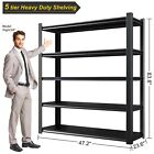 84  h Garage Shelving Heavy Duty  Adjustable 5-tier Metal Garage Storage Shelves