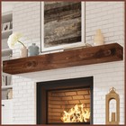 Eshoma Fireplace Mantel - Handcrafted Wood Mantles For Over -  Rustic Walnut