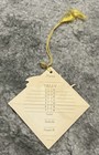 Vintage Halloween Bridge Tally Card Witch On Broom Bat Jack-o-lantern Unused