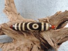 Antique 2 Eyes Tibetan Old Agate Dzi Bead For Pendant Tibet Gzi Bead Bracele F2