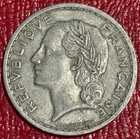 Higher Grade Vf xf 1947 B France 5 Francs Coin-sep438