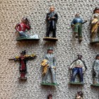 Vintage 1930s Barclay Manoil Lead Figures Lot 24 Train Porter And Others Ski