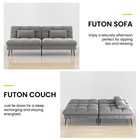 Stylish Gray Comhoma Cloud Comfort Convertible Futon Sofa Bed For Modern Living