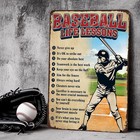 Baseball Wall Decor Sign 9 X 11 Inch Sports Room Boys Bedroom Decoration