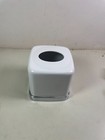 Idesign York Facial Tissue Box Cover Tissue Cover Holder In White chrome