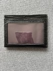 Nwot Coach Slim Id Card Case Black Embossed Leather