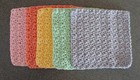 Set Of 5 Handmade Crochet Cotton Dishcloths  Washcloths   6   6  Pastel
