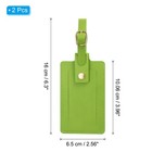 Luggage Suitcases Tag  2pcs Pu Leather Baggage Label Identifier  Green