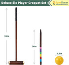35  6-player Croquet Set  Wooden Outdoor Backyard Games