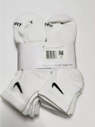 Authentic Nike Kid s Everyday Plus Ankle Quarter Socks 6-pairs White Medium 5-7y