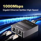1 To 2 Gigabit Ethernet Splitter  3-port 1000mbps Network Switch With Type-c