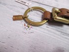 Coach Vintage British Tan  charlie  Buckle Leather Key Chain Fob  - New W tags