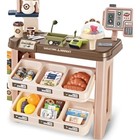 Supermarket Play Set 64 Pieces Shopping Cart Cash Register Play Food Kids 3 New
