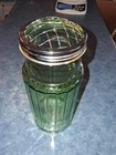 Vtg 2002 Wire Flower Frog Vase Green Glass 8  Tall By Tender Heart Treasures