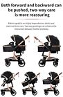 2 In 1 Baby Stroller With Bassinet  Reversible Newborn Foldable   Infant High La