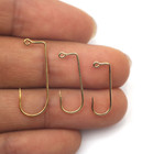 200pcs 90 Degree Jig Hooks Strong Aberdeen Jig Gold Fishing Hook Tackle 4 6 8 