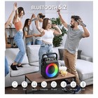 K9-m Karaoke Machine Bluetooth Speaker With 2 Wireless Microphones   Led Lights