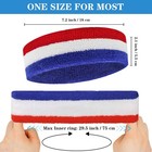 4 Pack Sweatbands Sports Headband For Men And Women  Moisture Red white blue 