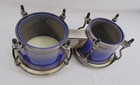 Pearl Percussion Primero Pro Series Wood Bongos Set Blue Carbon Vapor