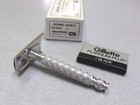Vintage Nos Gillette Military Production Spiral Tech De Safety Razor England W4