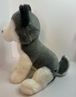 Fao Schwarz 13  Wolf Husky Dog Plush Stuffed Animal Toy Blue Eyes  White   Gray