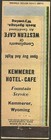 Early Deco   Western Cafe   Matchcover Kemmerer  Wy Wyoming Kemmerer Hotel