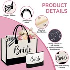 Bridal Shower Bride Canvas Tote Bag  Bachelorette Party  Wedding  Engagement    