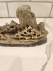 Vintage Soapstone Hand Carved  Landscape Scene Asian Carving Natural Stone