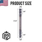 10 Pcs 1 8 Solid Carbide End Mill Double End 4 Flute 1 4 Loc 1-1 2 Oal Altin