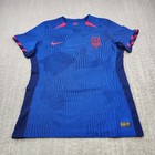 Usa Soccer Team Jersey Men Large Slim Fit Nike Dri Fit Adv Blue Football