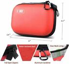 85 Piece Compact First Aid Kit - Hard Shell Case For Hiking  Camping  Car  Home